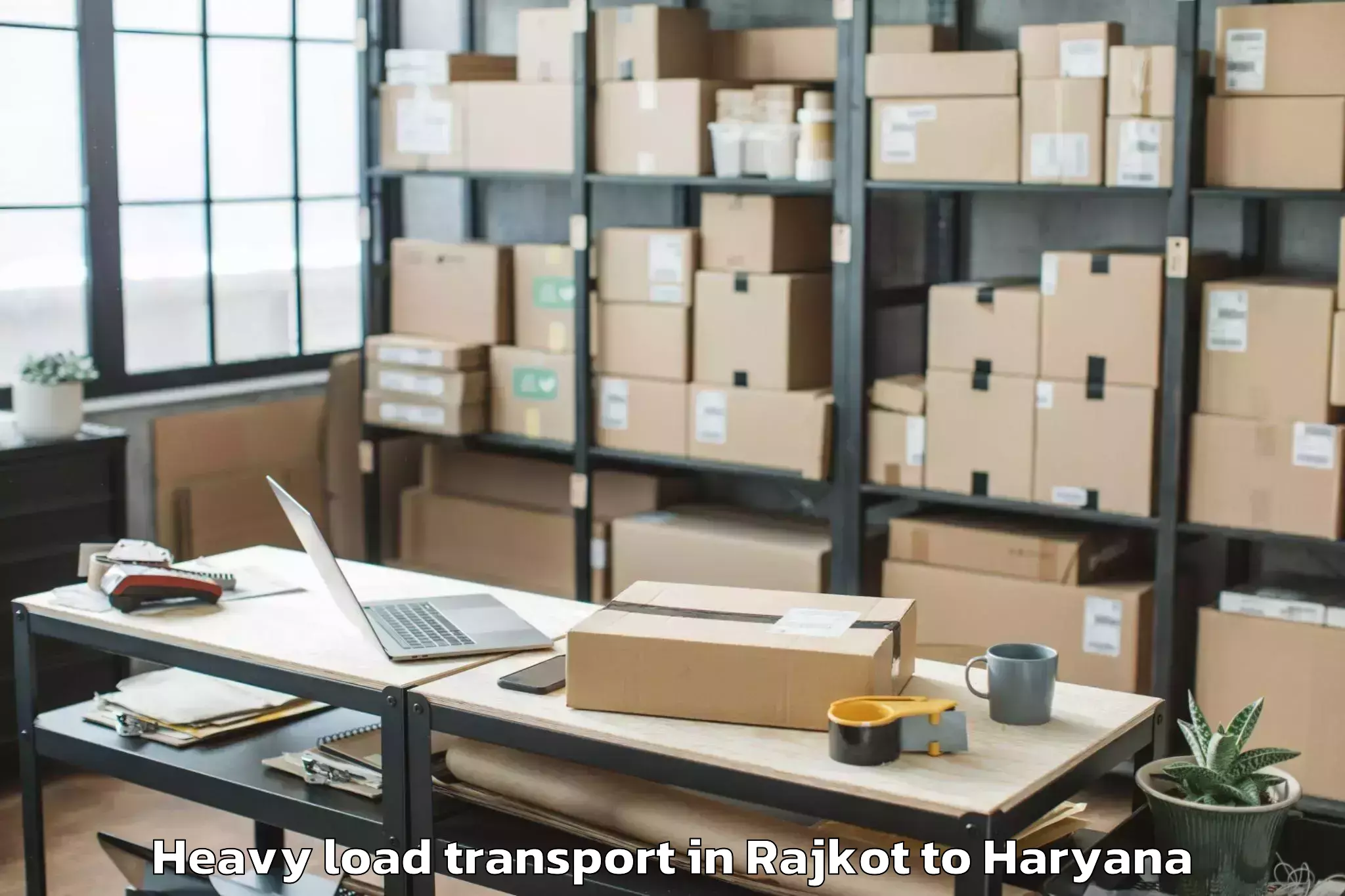 Easy Rajkot to Gold Souk Mall Gurgaon Heavy Load Transport Booking